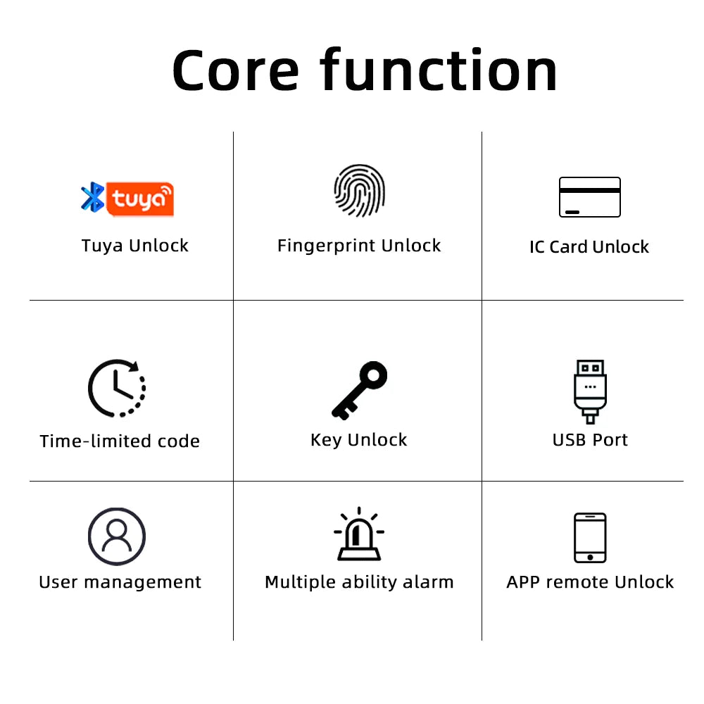 RAYKUBE M5 Tuya Smart Fingerprint Door Lock with Key & App