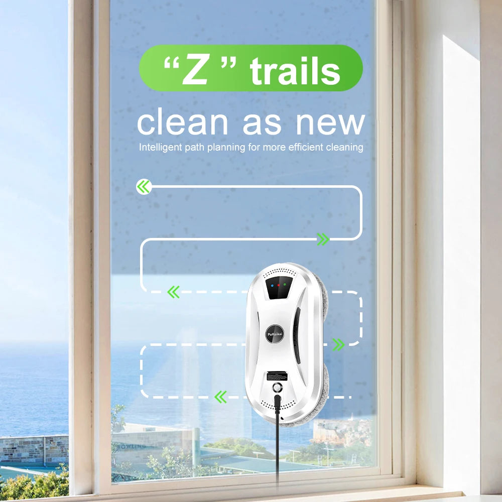 Ultra-Thin Robot Vacuum & Window Cleaning Robot with Remote Control