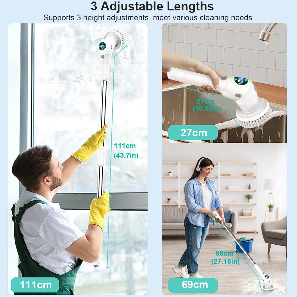 8-in-1 Wireless Electric Cleaning Brush for Home & Bathroom