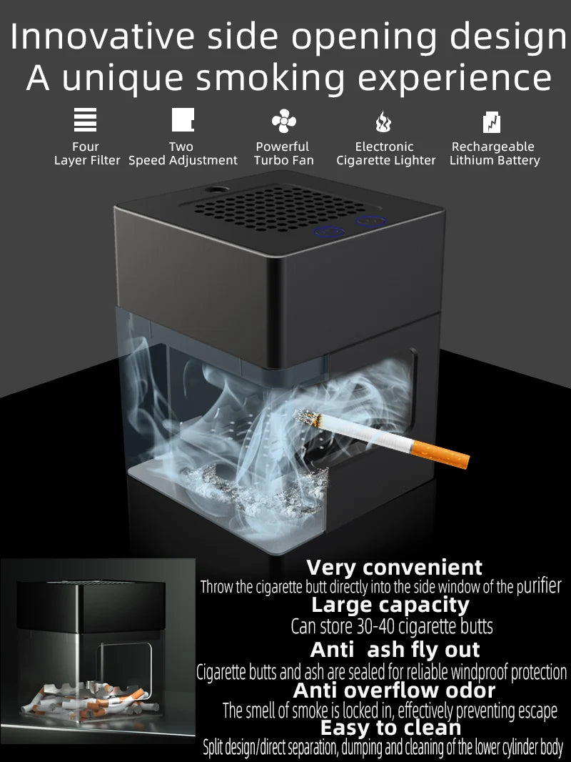 LONHOMON AP078 Ashtray Air Purifier with USB Charging